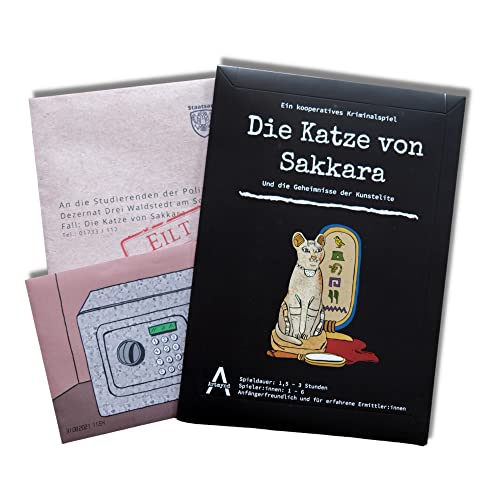 Artmynd Krimispiel - Die Katze von Sakkara - Fall 2, Escape Room Game, Erwachsene & Kinder ab 14, Einsteiger & Profis, 1-6 Spieler, True Crime Game Erlebnis! von Artmynd