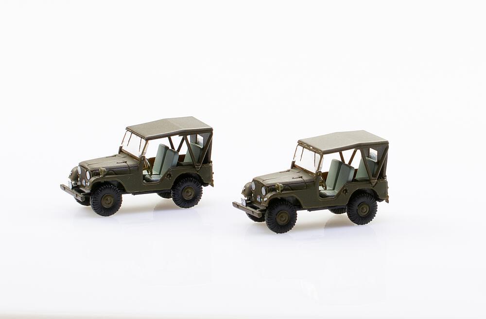 Set mit 2 Willys M38A1 Armee-Jeep von Arwico Collector Edition