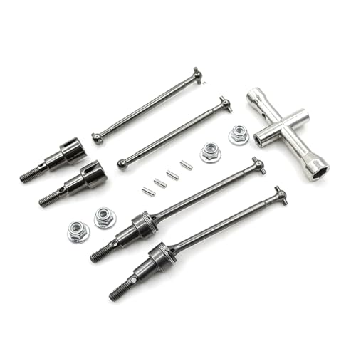 Ascitndy CVD-Antriebswellensatz Vorne und Hinten für SCY 16101 16102 16103 16201 Pro 1/16 Brush RC-Auto-Upgrade-Teile von Ascitndy