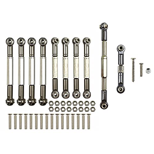 Ashikoi für C14 C24 C24-1 B14 B24 1/16 RC Auto Upgrade Zihen Teile Metall Stange des Lenk GestäNges Set ZubehöR, Titanium von Ashikoi