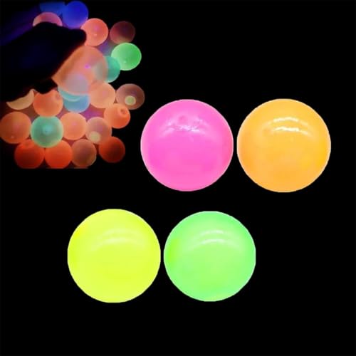 Glorbs Balls,Sticky Ceiling Balls,Glorbs Glow Balls,Bounce Back to You, Glow in The Dark Sticky Balls That Stick to The Ceiling, Sticky Glow Balls,Relax Toy Balls for Teens and Adults (4 Pcs) von Ashopfun