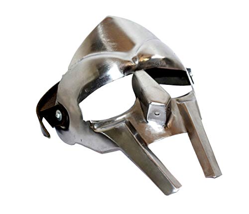 Asian Nautical Store MF Doom Rapper Madvillain Gladiator Mask in Silver Finish Wearable LARP Costume von Guoml