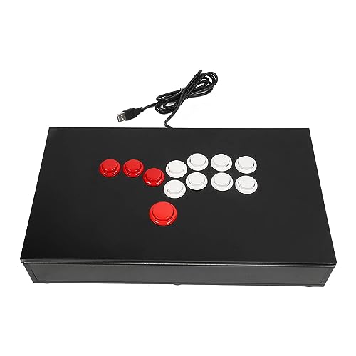 Arcade Fight Stick, USB2.0 Arcade Game Fighting Joystick Präzise Steuerung Arcade Fight Stick Joystick, Street Fighter Arcade Game Fighting Joystick für PS3 für RPi für Steam PC von Asixxsix