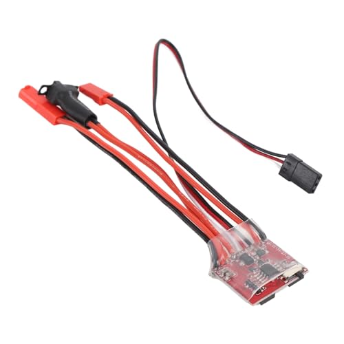 Asixxsix 30A ESC Rc Car Brushed ESC Elektrischer Geschwindigkeitsregler, Brushed ESC Elektronischer Geschwindigkeitsregler mit Bremse für 1/32 1/24 1/18 Rc Car Boat Tank, Rc Quadcopters von Asixxsix