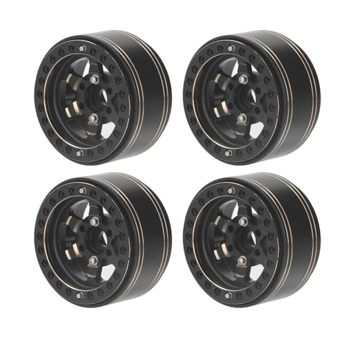 Asixxsix 4PCS RC-Folge, 1,9 Zoll Einfach Zu Installierende Beadlock-Felgennabe, Langlebige Messsing-RC-FELGENSET, RC-Auteil für Axial Scx10 D90 D110 1/10 Ferngesteuertes Auto Asixxsix 4PCS RC-Folge, 1,9 Zoll Einfach Zu Installierende Beadlock-Felgennabe, Langlebige Messsing-RC-FELGENSET, RC-Auteil für Axial Scx10 D90 D110 1/10 Ferngesteuertes Auto von Asixxsix