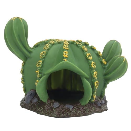 Asixxsix Cactus Figur, 7.09x4.92x5,2inch Kaktus -geformtes Hausmodell PVC Cactus Skulptur Cactus Desktop Sammelbare Statue Home Moderne Dekor, Kunststoff -Kaktus -Dekor Kaktuspflanzen von Asixxsix