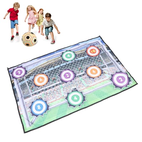 Asixxsix Fußball-Spielset für Kinder, 2-in-1-Fußball-Wurf-Zielspiel, Sandsack-Wurfspiel, Indoor-Outdoor-Hinterhof-Wurf-Fußballtorspiel mit Fußball für Mädchen (Typ B) von Asixxsix