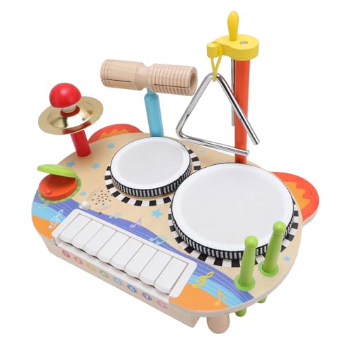 Asixxsix Kids Drum Set, Hölzerne Kleinkind -Musikinstrumente, Pädagogisches Kleinkindspielzeug Montessori Musikinstrumente Spielzeug für Vorschulerziehung, für jungenn und Mädchen Asixxsix Kids Drum Set, Hölzerne Kleinkind -Musikinstrumente, Pädagogisches Kleinkindspielzeug Montessori Musikinstrumente Spielzeug für Vorschulerziehung, für jungenn und Mädchen von Asixxsix