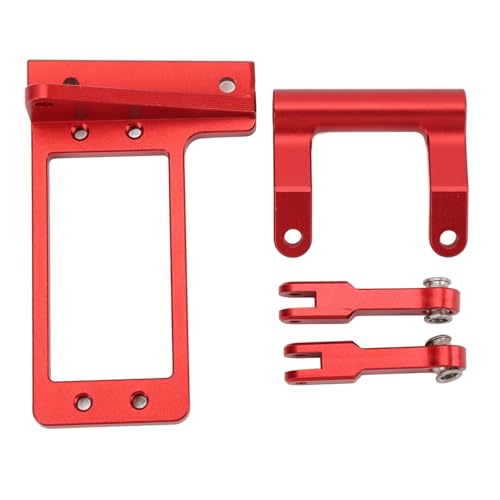 Asixxsix Lenkservohalterungsset, Servohalterung und Skala aus Aluminiumlegierung, Hydraulische Lenkverbindung, RC-Car-Servohalterung für 1/10 RC Crawler Car, Vereinfachte Installation von Asixxsix