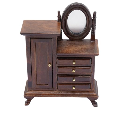 Asixxsix Puppenhaus-Waschtisch, 1:16 Miniatur-Puppenhaus Möbel Dekorativer Make-up-Schmink Tisch mit Spiegel und Schubladen, Miniatur Möbel Puppenhaus-Zubehör Asixxsix Puppenhaus-Waschtisch, 1:16 Miniatur-Puppenhaus Möbel Dekorativer Make-up-Schmink Tisch mit Spiegel und Schubladen, Miniatur Möbel Puppenhaus-Zubehör von Asixxsix