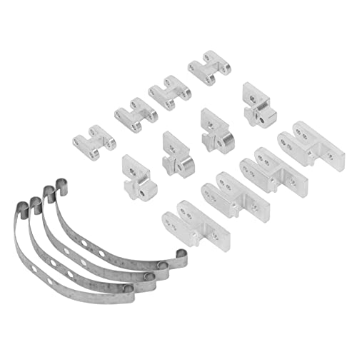 Asixxsix RC Blattfederaufhängung, Aluminium-Legierung Blattfederaufhängung Stahl Bar Kit, robuste langlebige Federaufhängung Bar geeignet für WPL B4 24 1/16 RC Car (Splitter) von Asixxsix