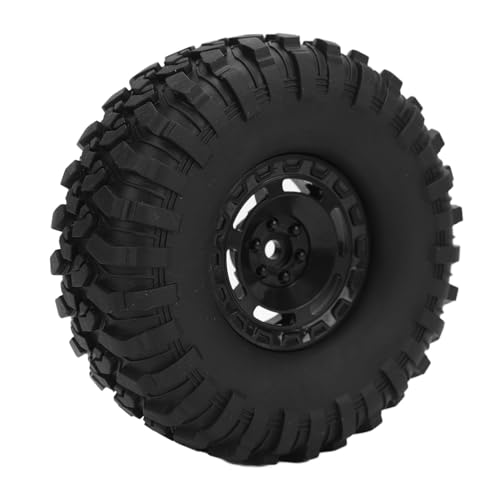 Asixxsix RC-Gummireifen, 2 Stück, rutschfeste RC-Crawler-Reifen mit Kunststoff-Sechskantfelge, Stoßdämpfende Spielzeugauto-Reifen und Räder für HB R10 1/10 Ferngesteuerte Autos von Asixxsix