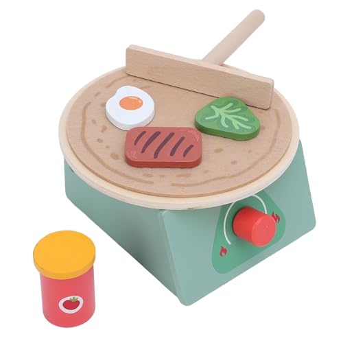 Rollen Sie Pfannkuchen-Set-Spielzeug, Pfannkuchen-Frühstücksset-Spielspielzeug für Kleinkinder und Kinder, Frühstücks-Kochspielzeug-Set, Montessori-Pädagogisches Küchenspielzeug von Asixxsix