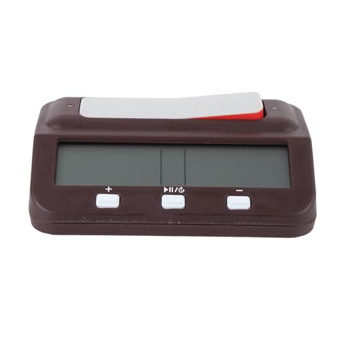 Schachuhr, Digitaler Timer, LCD-Display, Digitale Schachuhr mit Belohnung, Verzögerter Zeitalarm, Speicherfunktion, Count-Down-Up-Schachuhr, Spiel- und Schach-Timer (Wine RED) von Asixxsix