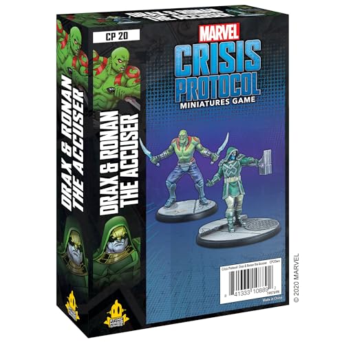 Atomic Mass Games , Marvel Crisis Protocol: Character Pack: Drax and Ronan The Accuser, Miniatures Game, Ages 10+, 2+ Players, 45 Minutes Playing Time von Atomic Mass Games