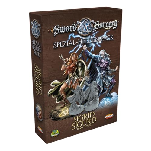 Ares Games, Sword & Sorcery: Die Alten Chroniken – Sigrid/Sigurd, Spezial-Helden-Erweiterung, Expertenspiel, Dungeon Crawler, 1-5 Spieler, Ab 13+ Jahren, 30-150 Minuten, Deutsch von Asmodee