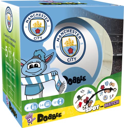 Asmodee , Dobble Manchester City, Card Game, Ages 6+, 2-8 Players, 15 Minutes Playing Time von Asmodee