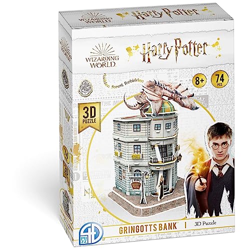 Asmodee 4D51070 Harry Potter 4D CWL Bank von Gringotts | 3D-Puzzle | Alter: 8 + | 1 Spieler | Spielzeit: 120 Minuten, 5.7" x 5.9" x 8.9" von Asmodee