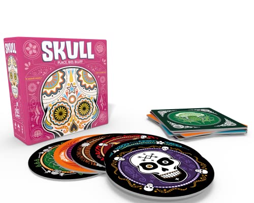 Asmodee , Skull, Bluffing Card Game, Party Game, Ages 10+, 3-6 Players, 20-30 Minutes Playing Time - Englische Sprache von Space Cowboys