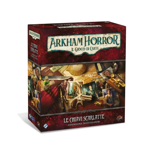 Asmodee - Arkham Horror, Das Kartenspiel: Die scharlachroten Schlüssel, Ermittlererweiterung, italienische Ausgabe, AHC69it von Asmodee