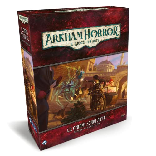 Asmodee - Arkham Horror, Das Kartenspiel: Die scharlachroten Schlüssel - Erweiterung der Kampagne, 1-4 Spieler, 14+ Jahre, italienische Ausgabe von Asmodee