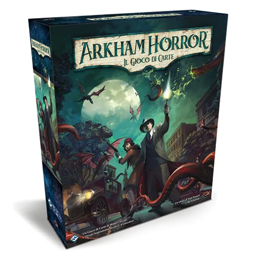 Asmodee - Arkham Horror: Das Kartenspiel, LCG, Basisset aktualisiert 2021-1-4 Spieler, 14+ Jahre - Italienische Sprache von Asmodee