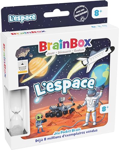 BRAINBOX - L'Espace – Kartenspiel zur Erinnerung und Beobachtung – schnelles Familienspiel für Kinder ab 8 Jahren – Lernen mit Spaß – Taschenausgabe – 1 Spieler und mehr – 10 Minuten – französische von Asmodee