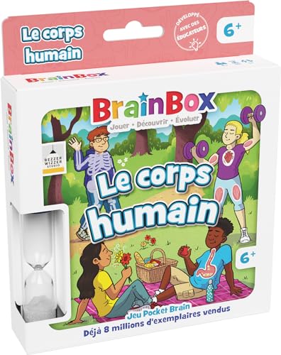 BRAINBOX - Der menschliche Körper – Kartenspiel zur Erinnerung und Beobachtung – schnelles Familienspiel für Kinder ab 6 Jahren – Lernen mit Spaß – Taschenausgabe – 1 Spieler & + – 10 Minuten – von Asmodee