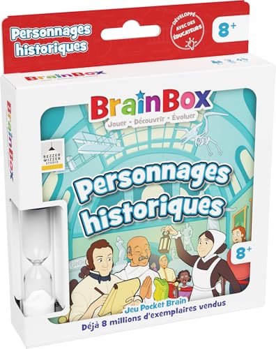 Asmodee - BrainBox Pocket: historische Charaktere – Gesellschaftsspiele für Familie und Kinder ab 8 Jahren – Spiel mit Speicher- und Beobachtungskarten – 1 Spieler – französische Version Asmodee - BrainBox Pocket: historische Charaktere – Gesellschaftsspiele für Familie und Kinder ab 8 Jahren – Spiel mit Speicher- und Beobachtungskarten – 1 Spieler – französische Version von Asmodee