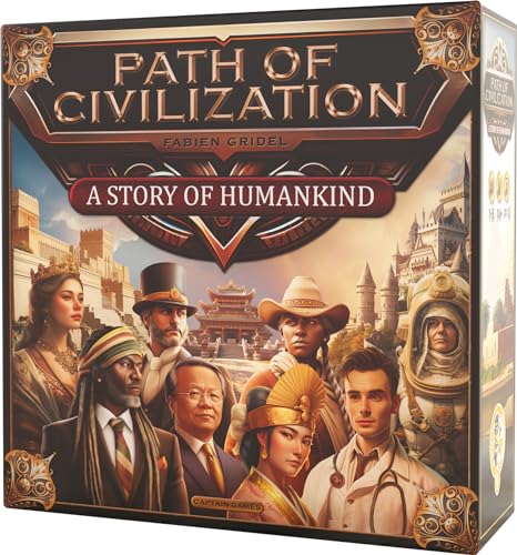 Asmodee Captain Games Path of Civilization – Gesellschaftsspiele – Brettspiele – Entwicklungsspiele – ab 14 Jahren – 1 bis 5 Spieler – französische Version von Asmodee