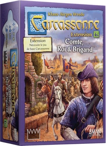 Z-Man Games – Carcassonne – Erweiterung 6 GRAF, König & Brigand – Gesellschaftsspiel – ab 7 Jahren – 2-6 Spieler – 40 Minuten von Asmodee