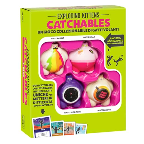 Asmodee - Catchables, EIN Kartenspiel von den Machern von Exploding Kittens, 8+ Jahre, 2+ Spieler, italienische Ausgabe von Asmodee