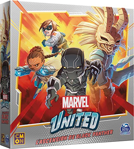 Asmodee - CMON - Marvel United Erweiterung: der Aufstieg des Black Panther - Brettspiele - Kartenspiele - Kooperatives Spiel - Spiel für Erwachsene und Kinder ab 14 Jahren - Französische Version von Asmodee