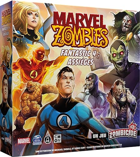 Asmodee Cmon Marvel Zombies – Erweiterung: Fantastic 4 Belagert – EIN Spiel Zombicide – Brettspiele – Figurenspiele – kooperatives Spiel – ab 14 Jahren – französische Version von Asmodee