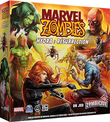 Asmodee Cmon Marvel Zombies – Erweiterung: Hydra Auferstehung – EIN Zombicid-Spiel – Gesellschaftsspiele – Figurenspiele – kooperatives Spiel – ab 14 Jahren – französische Version von Asmodee