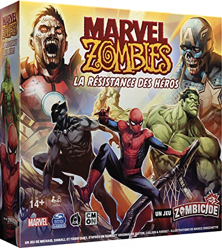 Asmodee Cmon Marvel Zombies: Die Widerstandskraft der Helden – Ein Zombizid-Spiel – Gesellschaftsspiele – Spielfiguren – kooperatives Spiel – Spiel für Erwachsene und Kinder ab 14 Jahren – französische Version von Asmodee