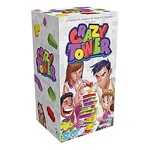 Asmodee Crazy Tower, Familienspiel, Geschicklichkeitsspiel, Deutsch von Asmodee