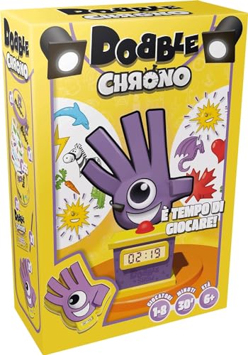 Asmodee - Dobble Chrono, Brettspiel für die ganze Familie, 1-8 Spieler, 6 Jahre, italienische Ausgabe, 8237 von Asmodee