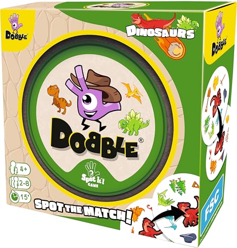 Asmodee Dobble Dinosaurier, Familien-Kartenspiel, ab 4 Jahren, für 2–8 Spieler, 15 Minuten Spieldauer Asmodee Dobble Dinosaurier, Familien-Kartenspiel, ab 4 Jahren, für 2–8 Spieler, 15 Minuten Spieldauer von Asmodee