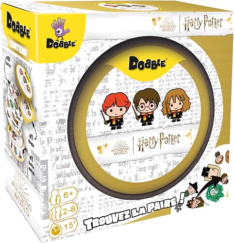 Asmodee - Dobble Harry Potter – Gesellschaftsspiele – Kartenspiele – Familien- und Kinderspiele ab 6 Jahren – 2 bis 8 Spieler – französische Version von Asmodee