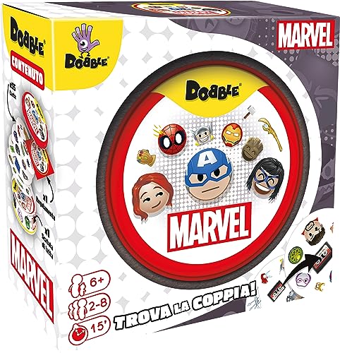 Asmodee Dobble Marvel Emoji, Brettspiel, 2 und 8 Spieler, ab 6 Jahren, italienische Ausgabe, umweltfreundliches Paket Asmodee Dobble Marvel Emoji, Brettspiel, 2 und 8 Spieler, ab 6 Jahren, italienische Ausgabe, umweltfreundliches Paket von Asmodee