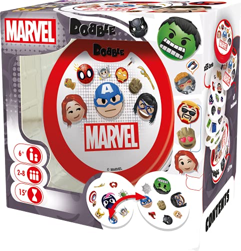 Asmodee Dobble Marvel Emoji, Kartenspiel, ab 6 Jahren, für 2–8 Spieler, 15 Minuten Spieldauer - Englische Sprache von Asmodee