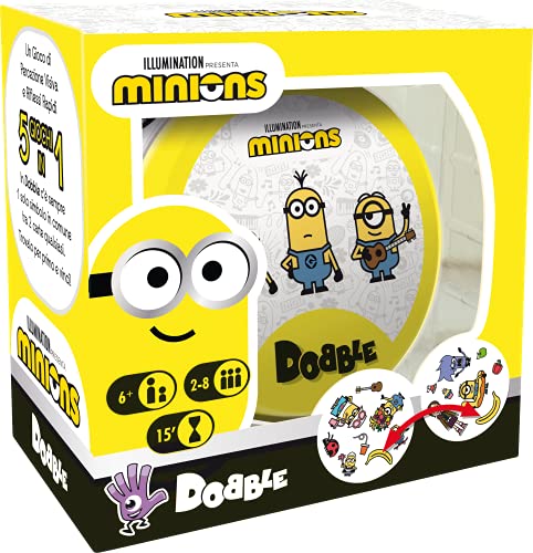 Asmodee - Dobble: Minions, Kartenspiel für die ganze Familie, italienische Ausgabe, 8252, 6-99 Jahre von Asmodee