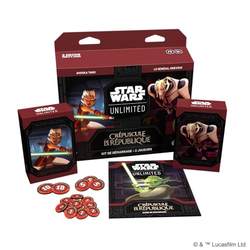 Asmodee FFG – Star Wars: Unlimited Dämmerung der Republik – Starter-Set für 2 Spieler – Sammelkartenspiel – für Erwachsene und Kinder ab 12 Jahren – französische Version von Asmodee