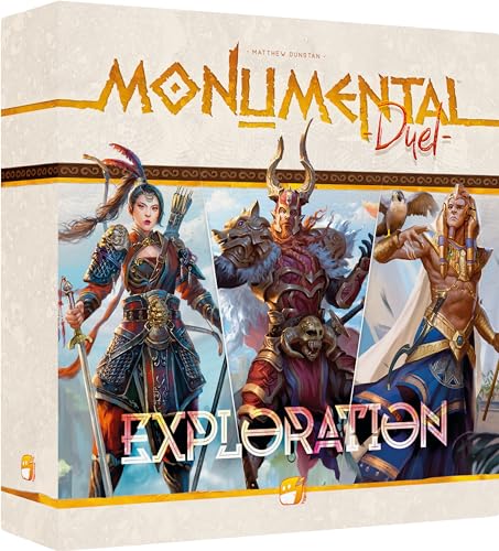 Asmodee Funforge Monumental Duel: Exploration – Gesellschaftsspiele – Kartenspiel – Spiel für Kinder und Erwachsene – Spiel für 2 Spieler – Zivilisationsspiel – ab 10 Jahren – französische Version von Asmodee