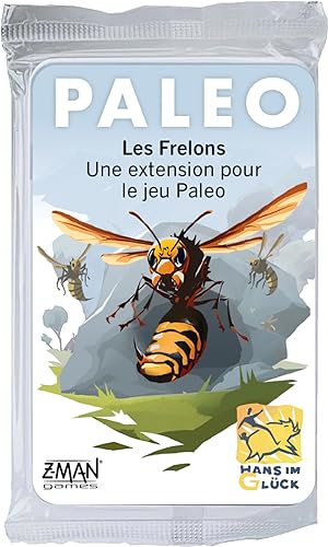 Asmodee Hans im Glück Paleo – Erweiterung: Die Hornissen – Gesellschaftsspiele – Strategiespiele – kooperative Abenteuerspiele ab 10 Jahren – 2 bis 4 Spieler – französische Version von Asmodee