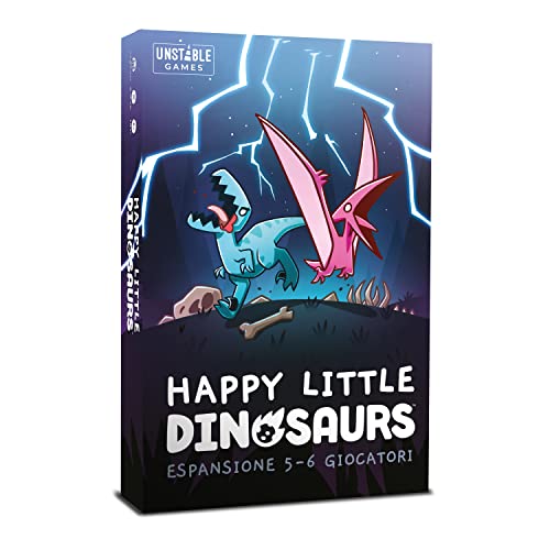 Asmodee - Happy Little Dinosaurs: Erweiterung für 5-6 Spieler - Erweiterung des Brettspiels, 2-6 Spieler, 8+ Jahre, italienische Ausgabe von Asmodee