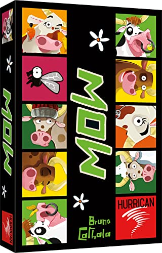 Asmodee Hurrican Mow Gesellschaftsspiele, Kartenspiele, Gesellschaftsspiel ab 7 Jahren, 2 bis 10 Spieler, 15 Minuten, französische Version, Grün, Gelb von Asmodee