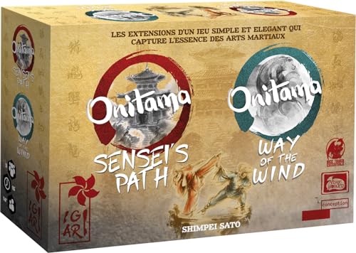 Asmodee Igiari Onitama – Erweiterung: Sensei's Path + Way of The Wind – Gesellschaftsspiele – Strategiespiele ab 14 Jahren – Spiel für 2 Spieler – französische Version von Asmodee