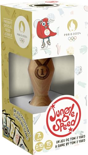 Asmodee - Jungle Speed: Olympische Spiele Paris 2024 – Brettspiele – Kartenspiele – Beobachtungs- und Schnelligkeitsspiele – ab 7 Jahren – 2 bis 10 Spieler – französische Version von Asmodee